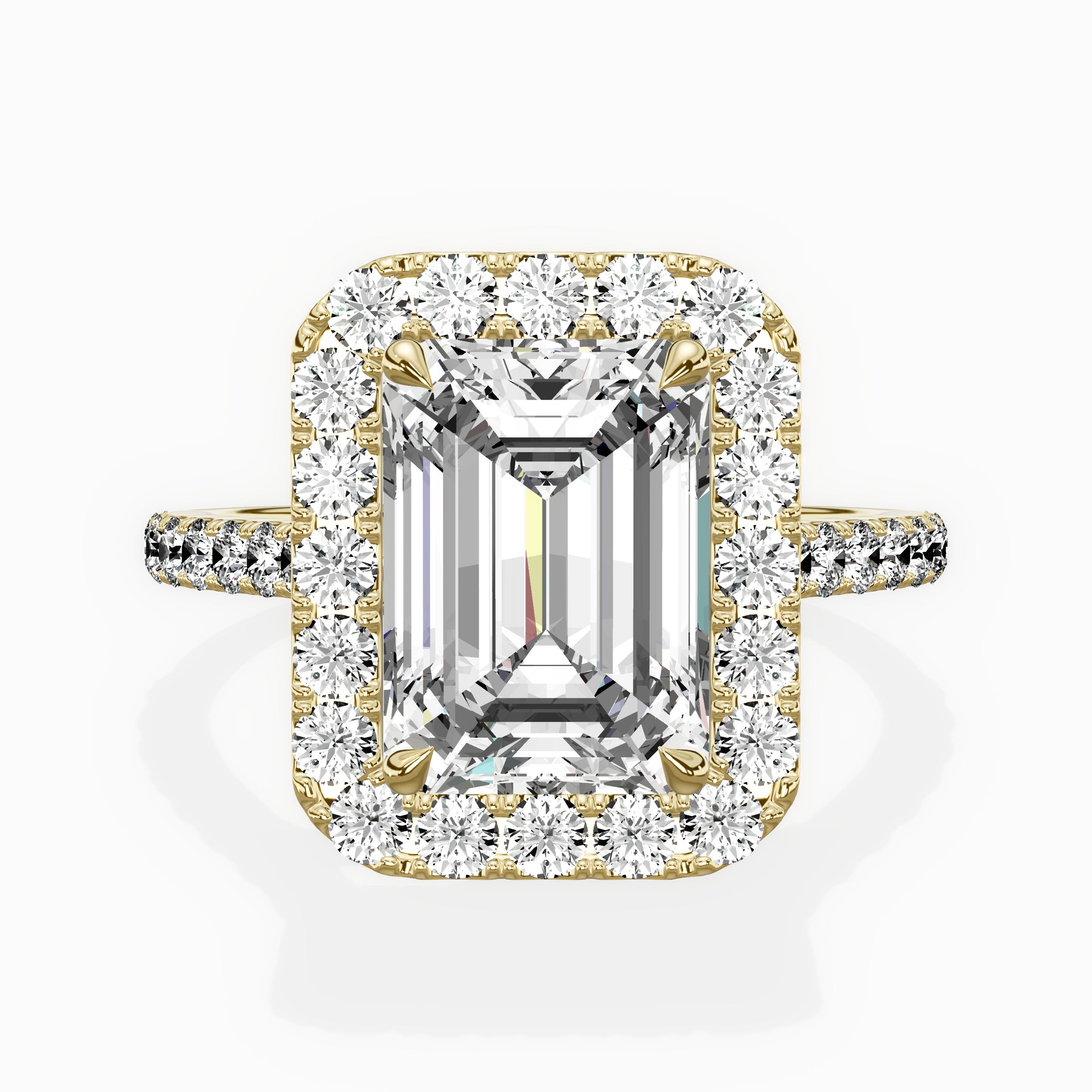Classic Halo Cathedral Engagement Ring