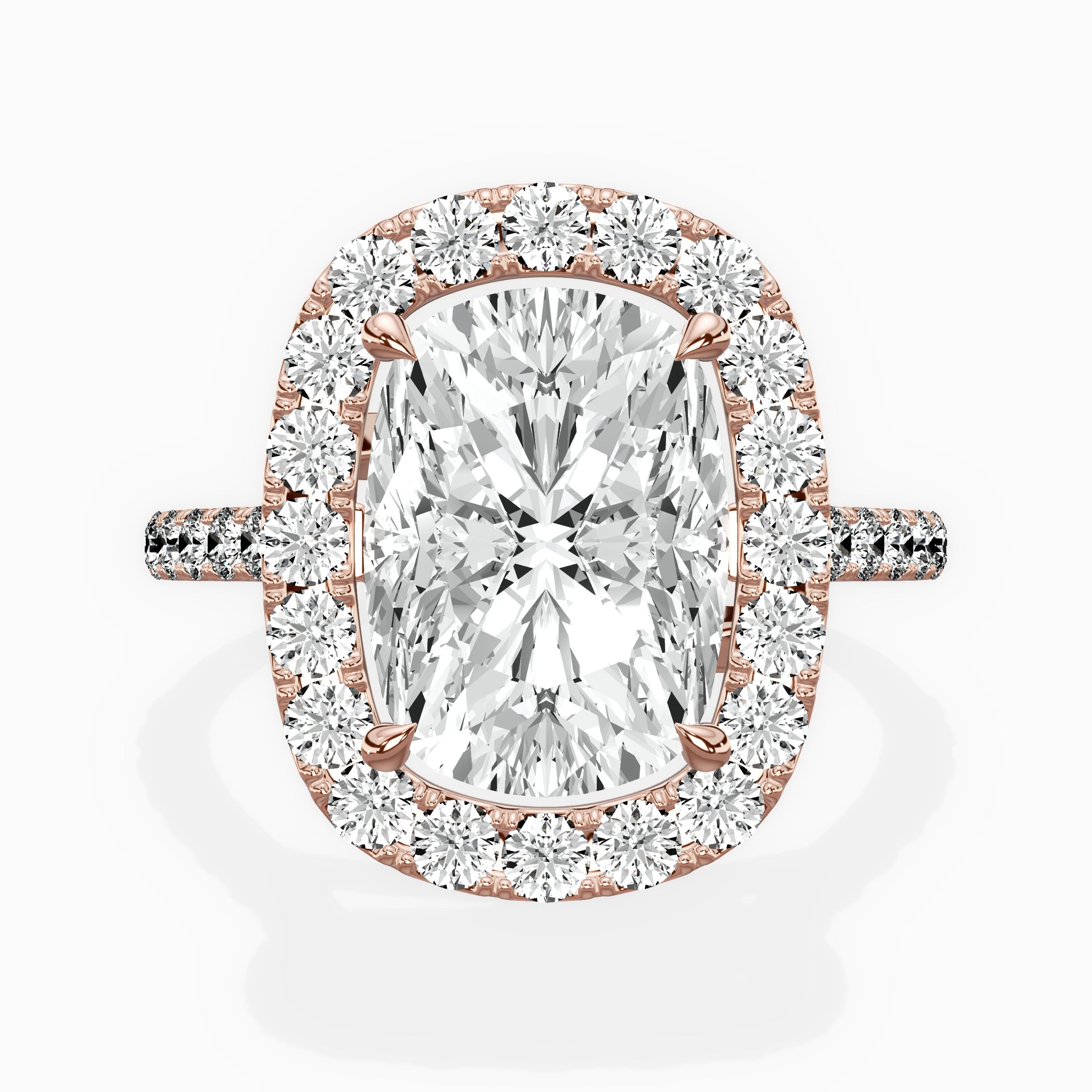 Classic Halo Cathedral Engagement Ring