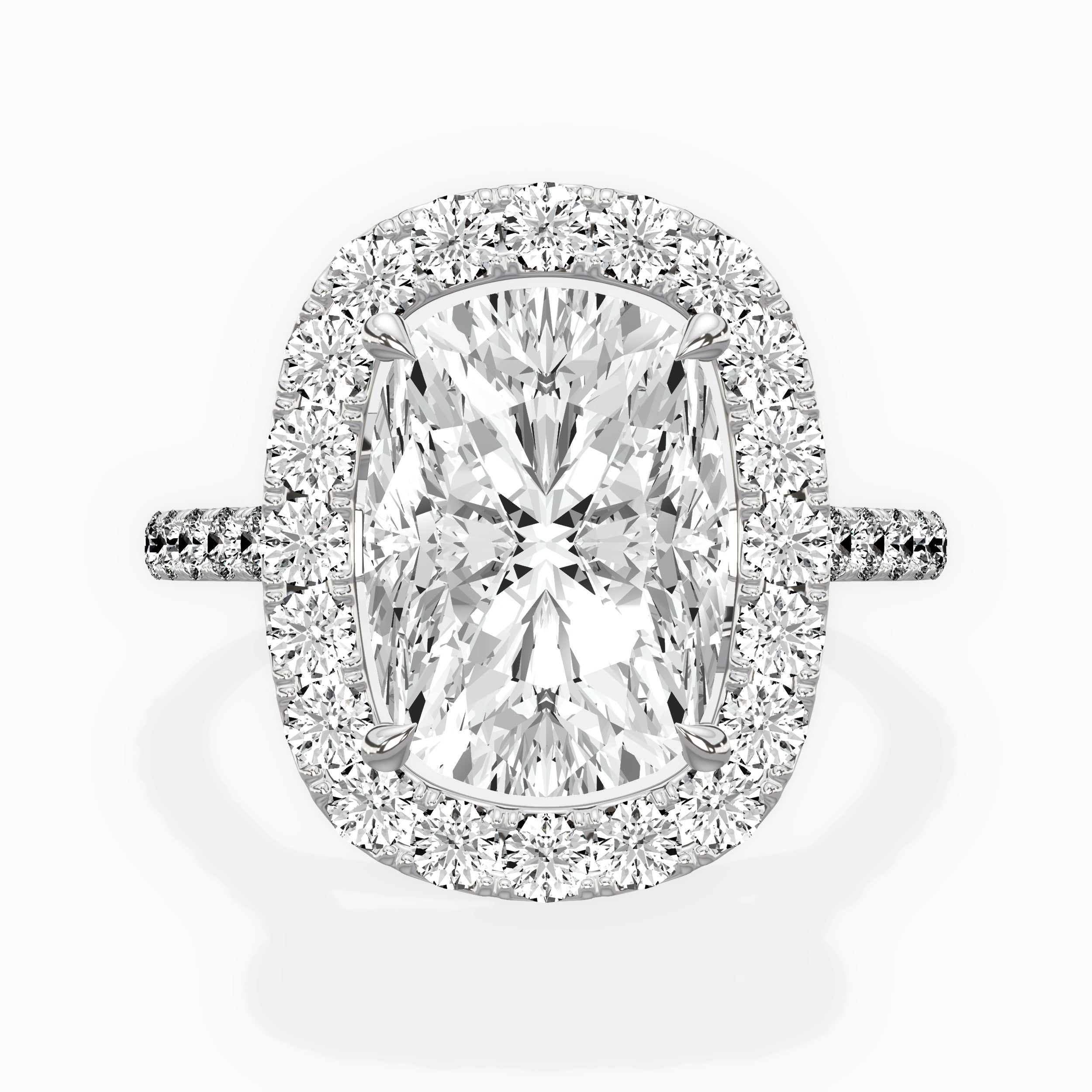 Classic Halo Cathedral Engagement Ring