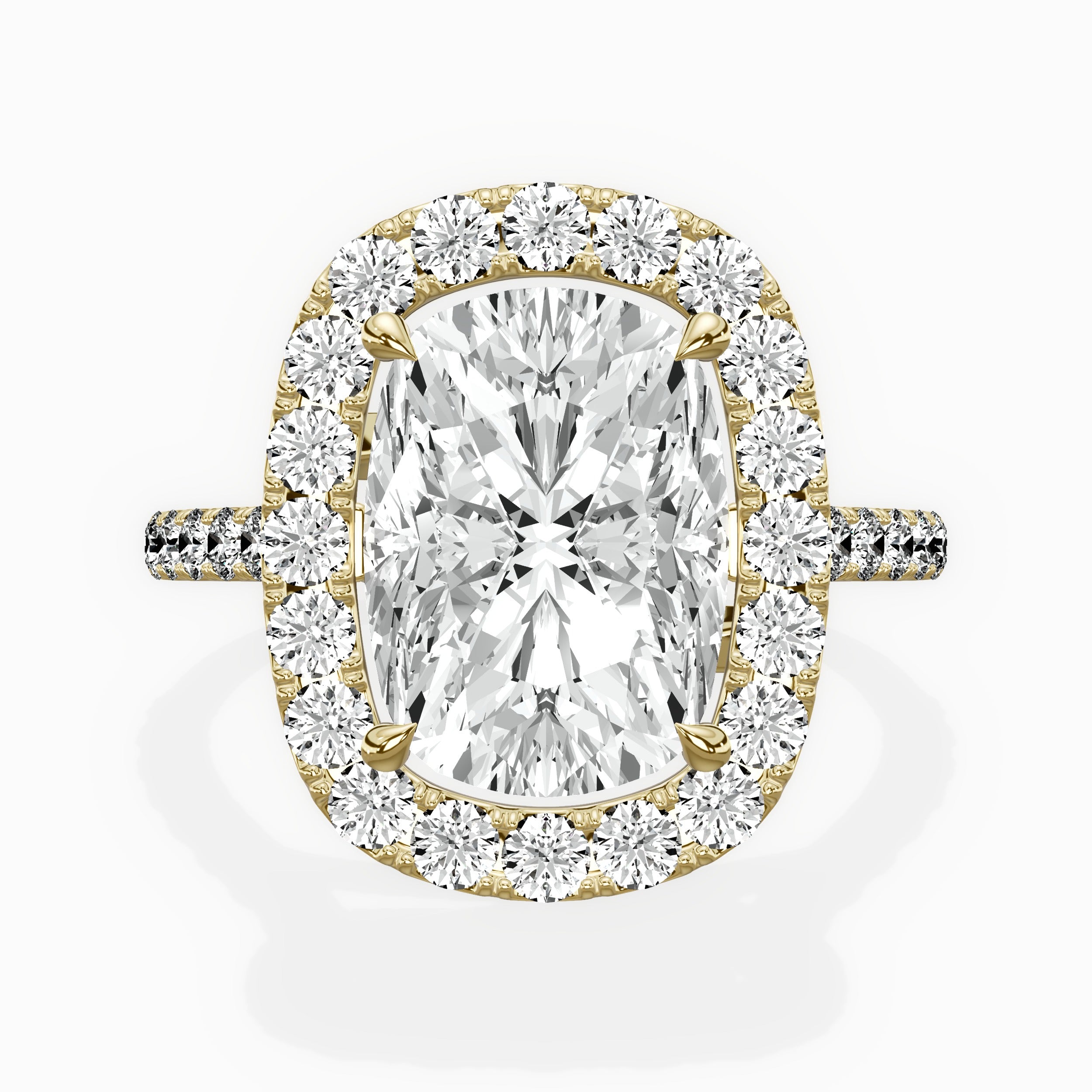 Classic Halo Cathedral Engagement Ring
