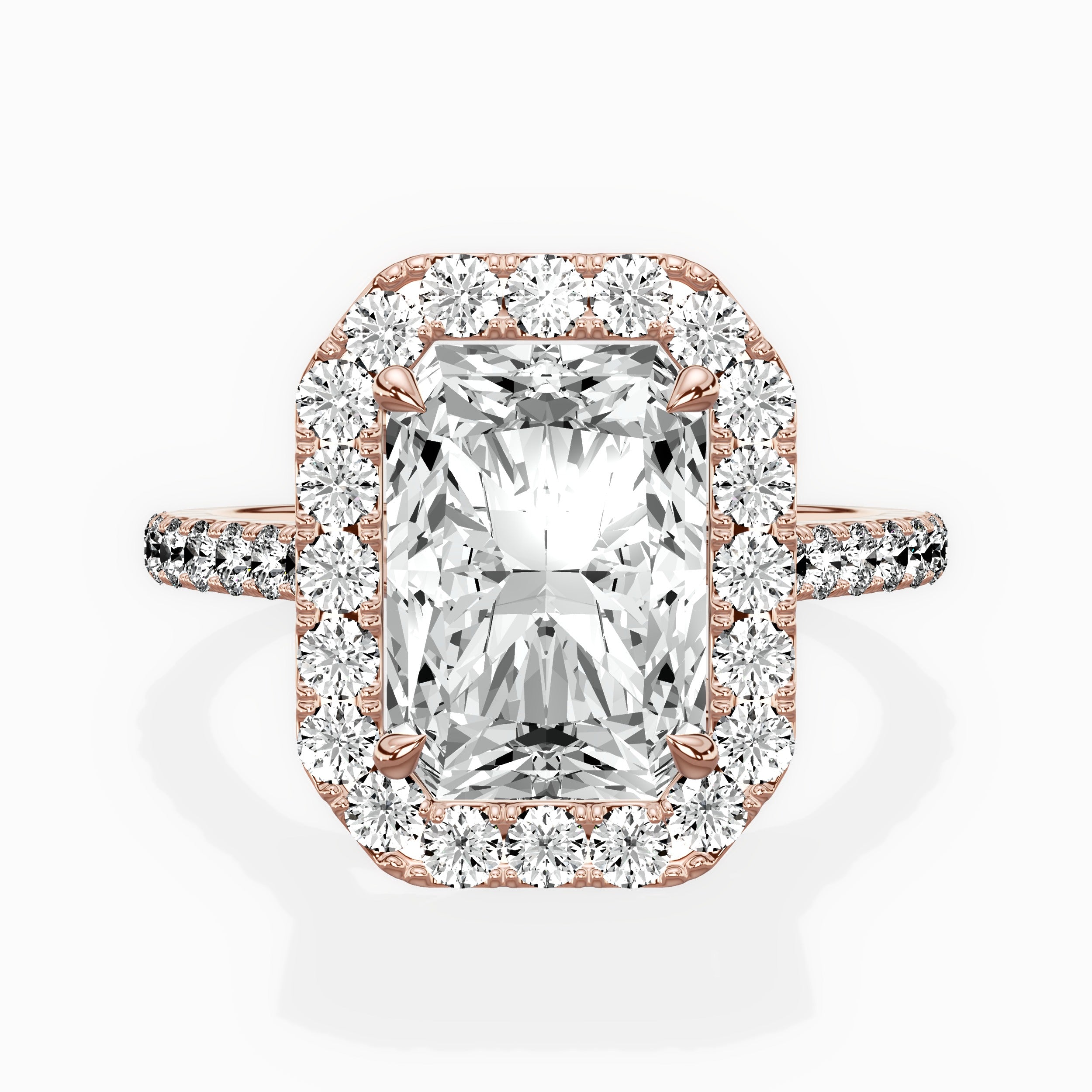 Classic Halo Cathedral Engagement Ring