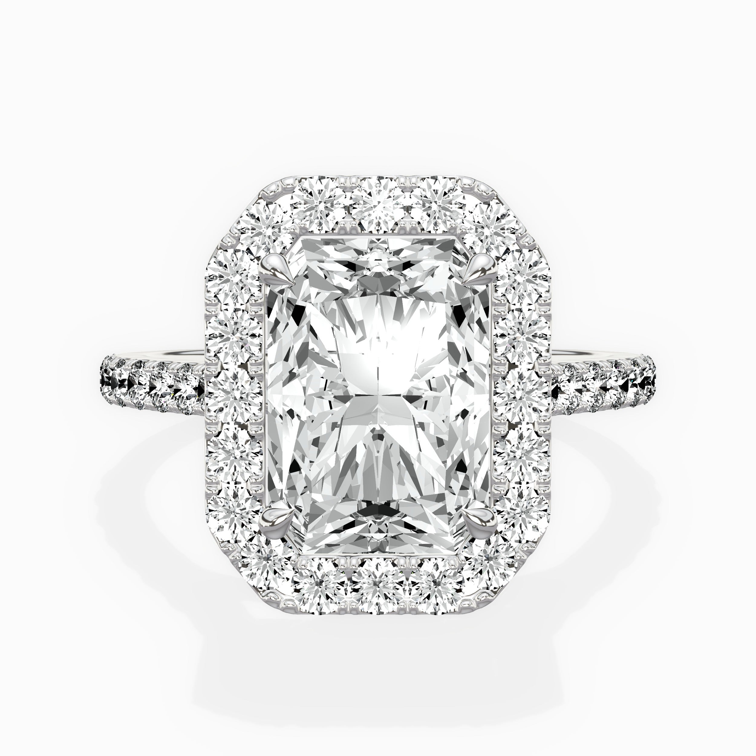 Classic Halo Cathedral Engagement Ring
