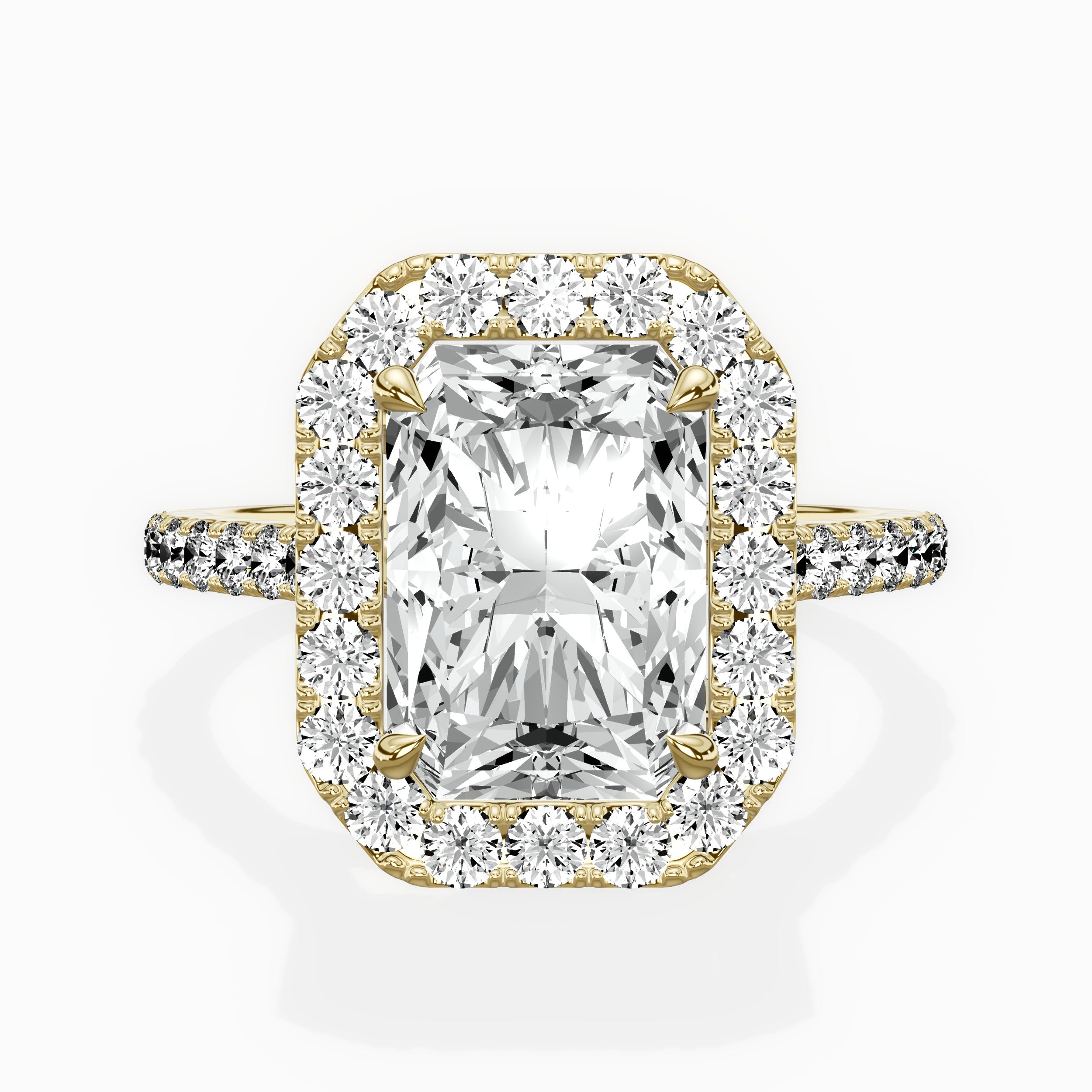Classic Halo Cathedral Engagement Ring