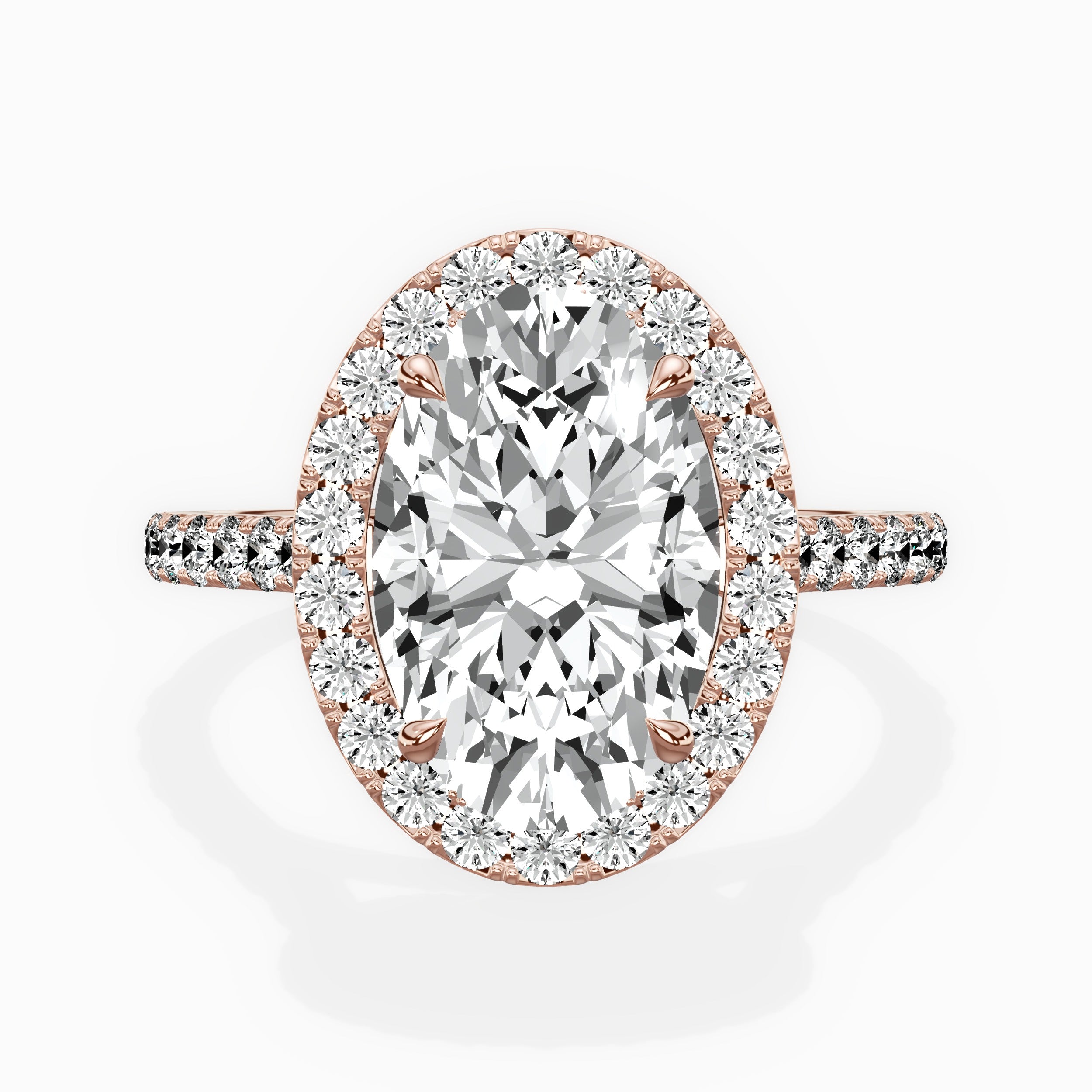 Classic Halo Cathedral Engagement Ring