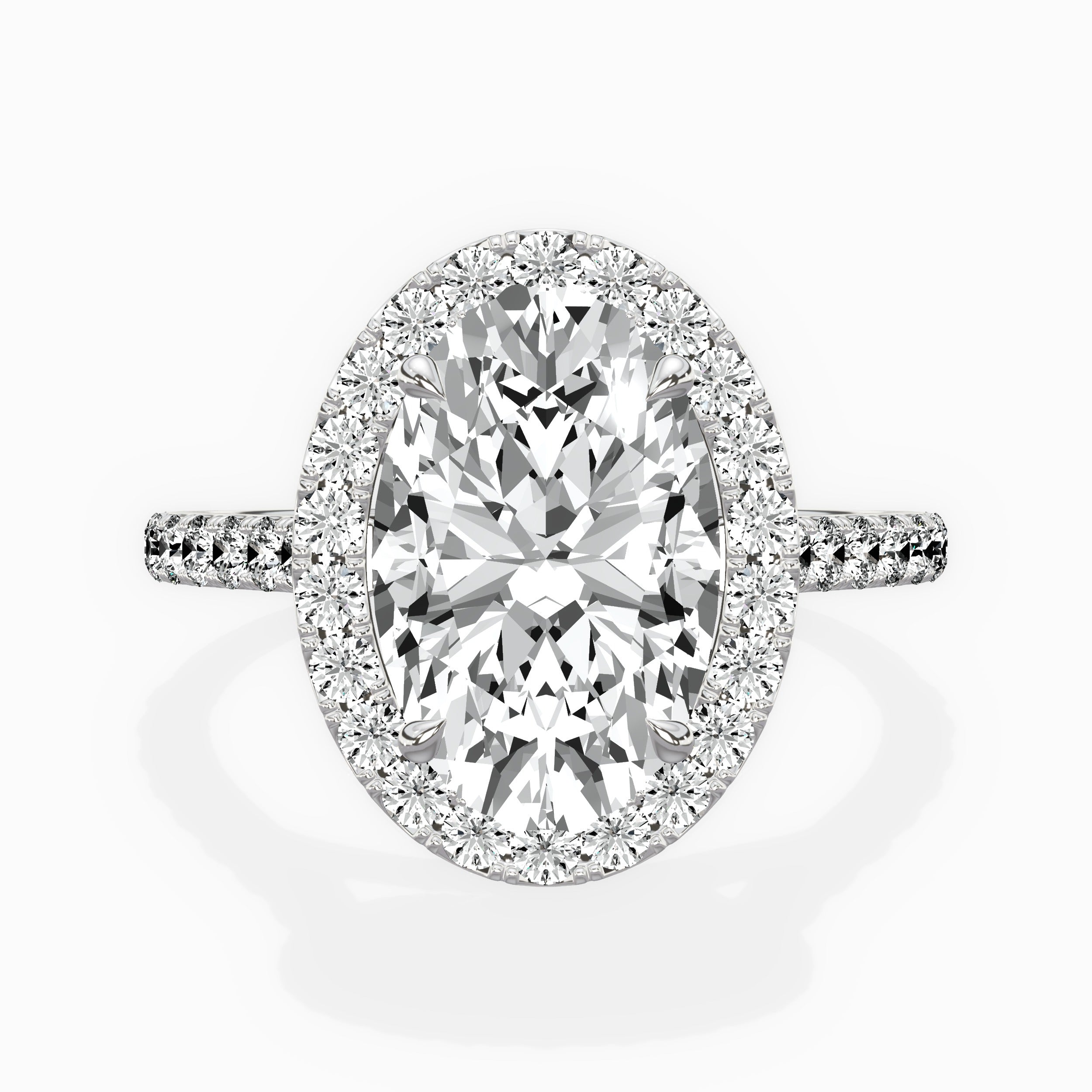 Classic Halo Cathedral Engagement Ring