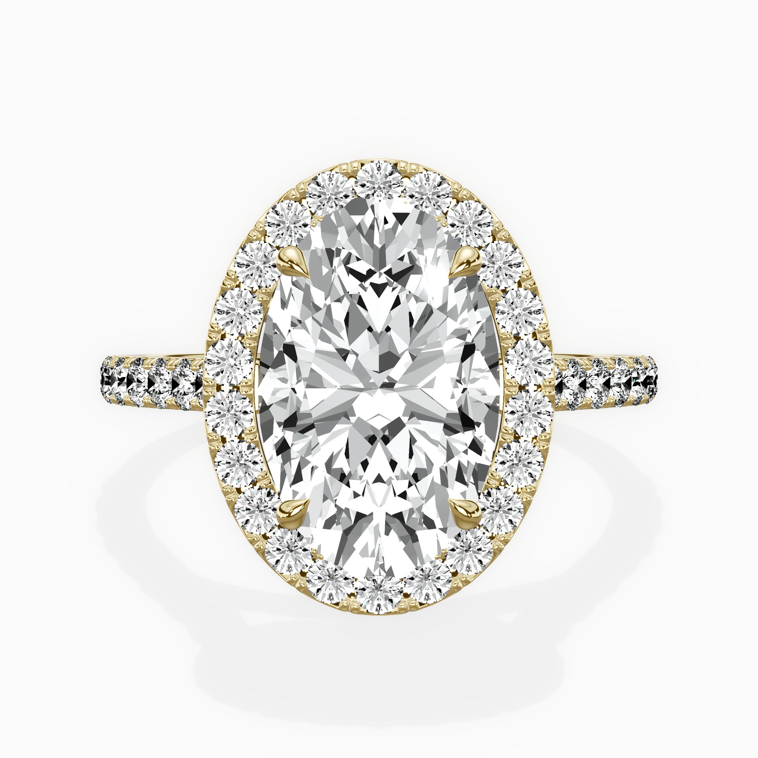 Classic Halo Cathedral Engagement Ring
