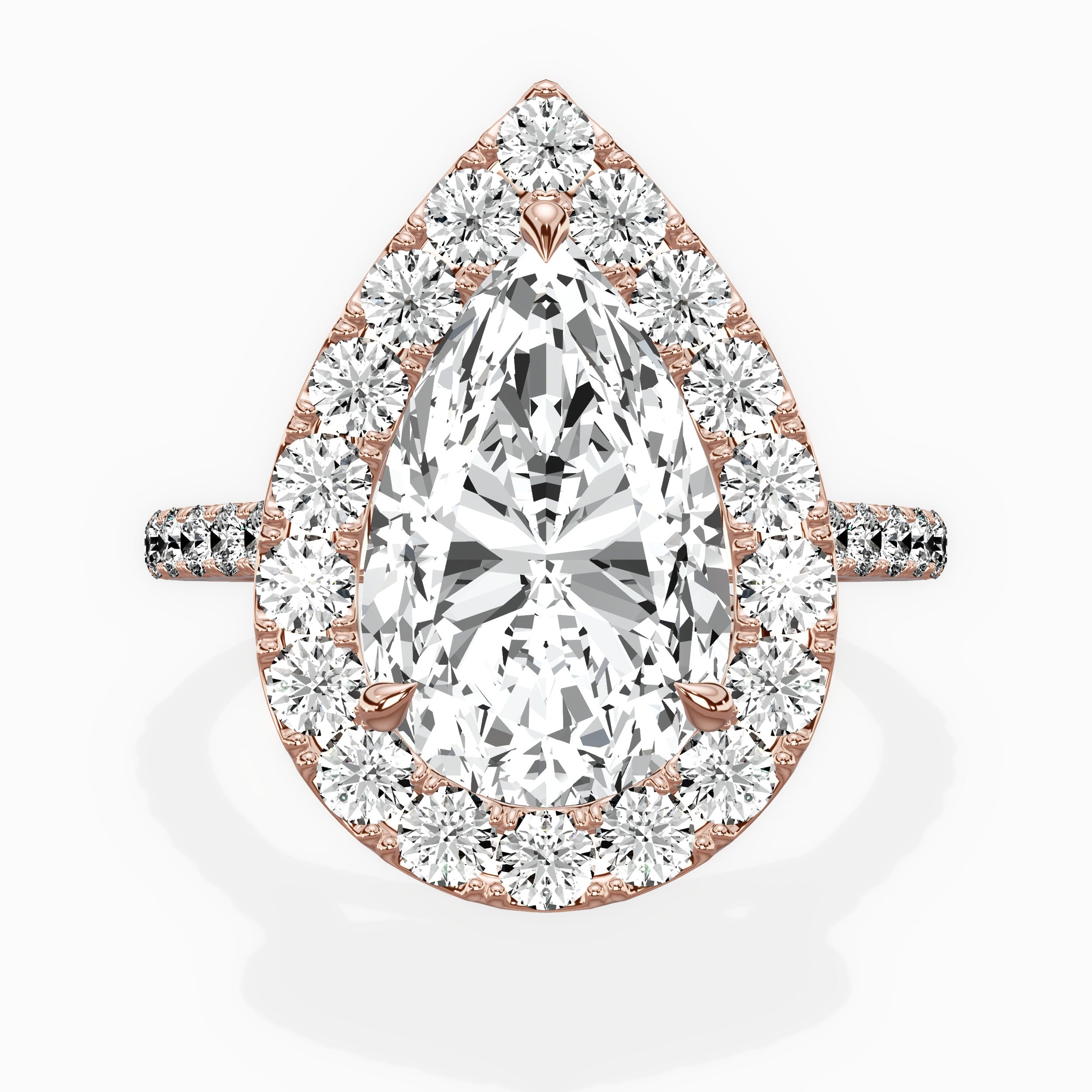 Classic Halo Cathedral Engagement Ring