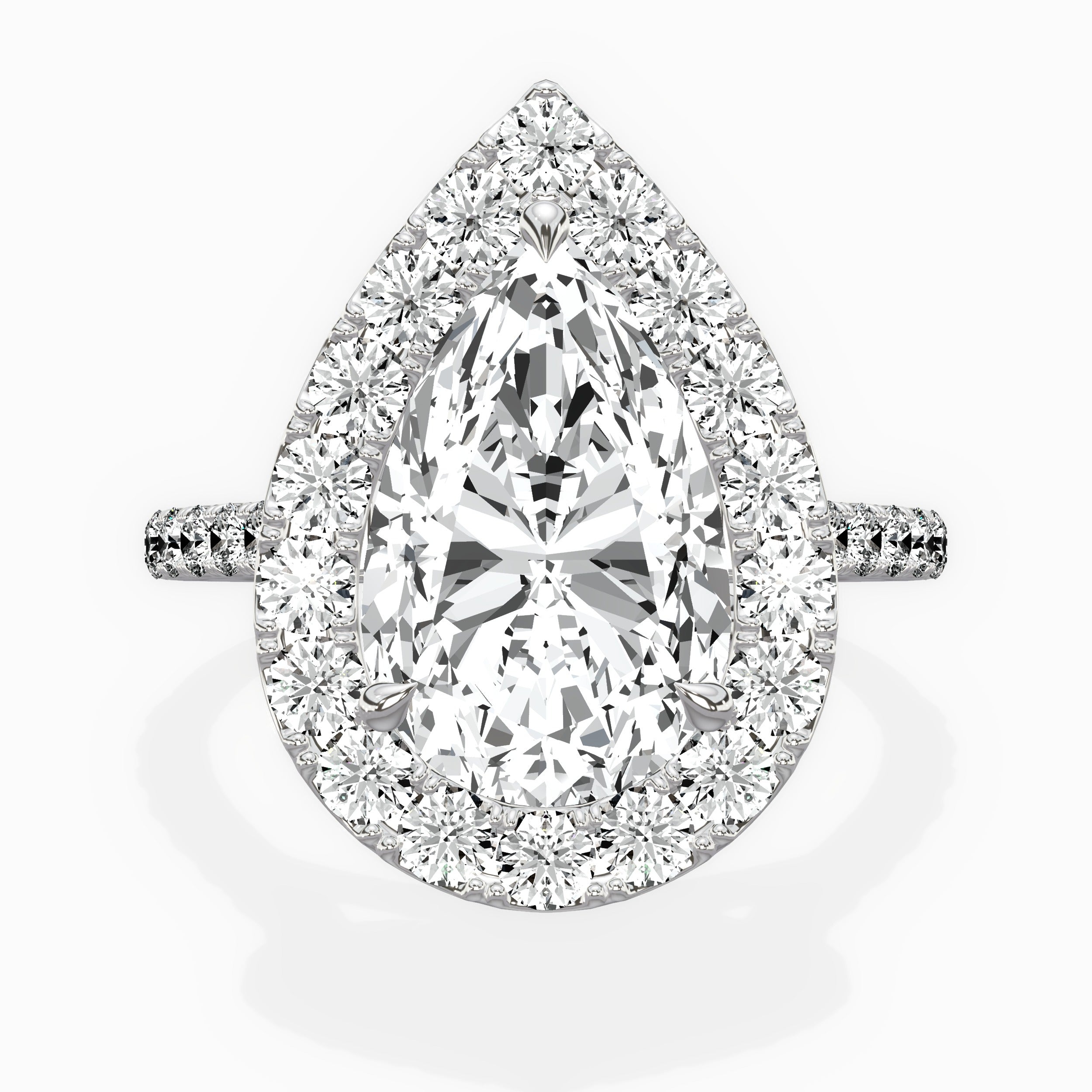 Classic Halo Cathedral Engagement Ring