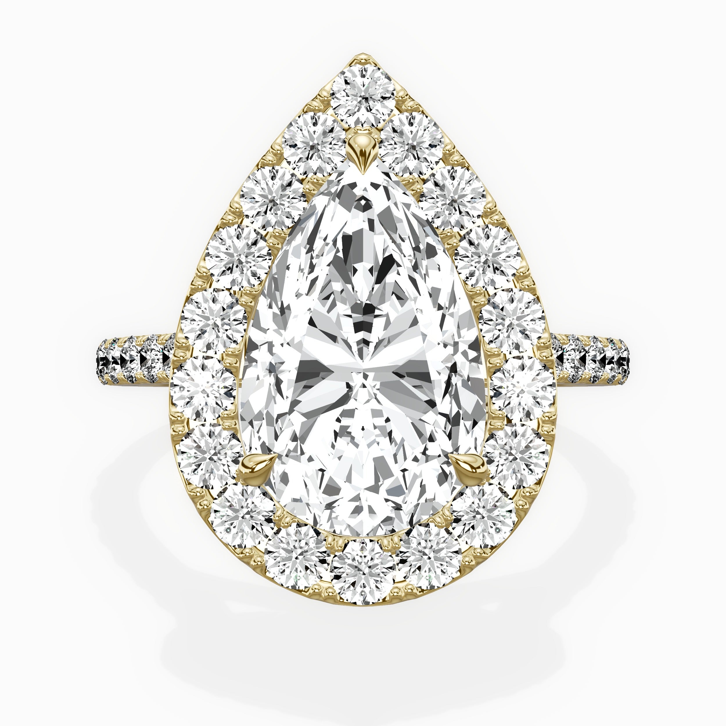 Classic Halo Cathedral Engagement Ring
