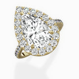 Classic Halo Cathedral Engagement Ring
