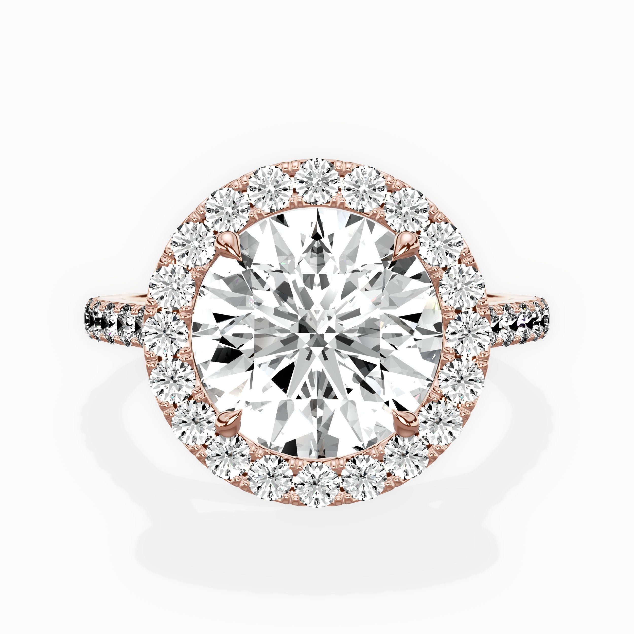 Classic Halo Cathedral Engagement Ring