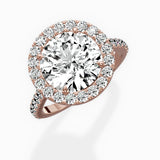 Classic Halo Cathedral Engagement Ring