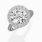 Classic Halo Cathedral Engagement Ring