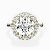 Classic Halo Cathedral Engagement Ring