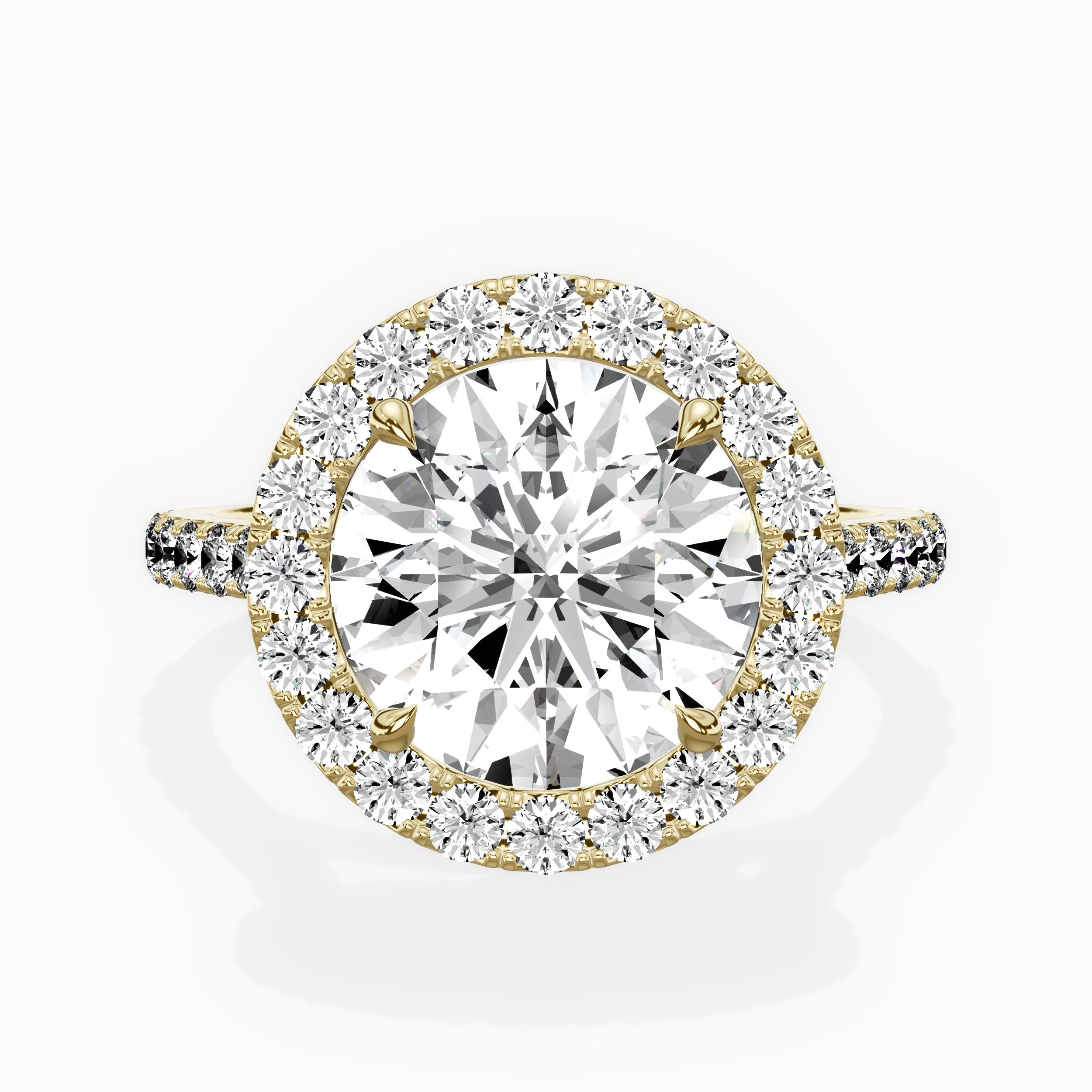 Classic Halo Cathedral Engagement Ring