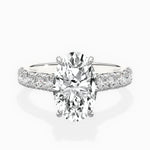 Timeless Hidden Halo Round Engagement Ring in White Gold