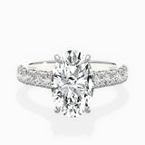 Timeless Hidden Halo Round Engagement Ring in White Gold