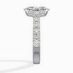 Timeless Hidden Halo Round Engagement Ring in White Gold