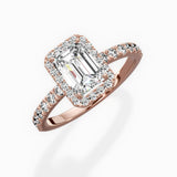 Traditional Halo Pave Engagement Ring