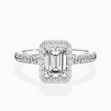 Traditional Halo Pave Engagement Ring