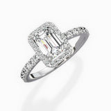 Traditional Halo Pave Engagement Ring