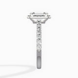 Traditional Halo Pave Engagement Ring
