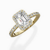 Traditional Halo Pave Engagement Ring