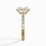 Traditional Halo Pave Engagement Ring