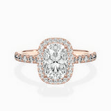 Traditional Halo Pave Engagement Ring