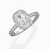 Traditional Halo Pave Engagement Ring