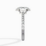 Traditional Halo Pave Engagement Ring