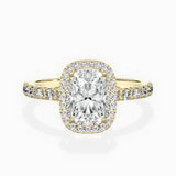 Traditional Halo Pave Engagement Ring