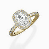 Traditional Halo Pave Engagement Ring