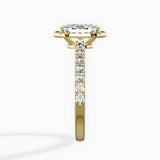 Traditional Halo Pave Engagement Ring