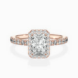 Traditional Halo Pave Engagement Ring
