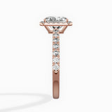 Traditional Halo Pave Engagement Ring