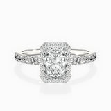 Traditional Halo Pave Engagement Ring