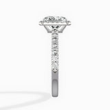 Traditional Halo Pave Engagement Ring