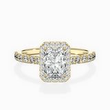 Traditional Halo Pave Engagement Ring