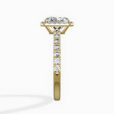 Traditional Halo Pave Engagement Ring