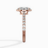 Traditional Halo Pave Engagement Ring
