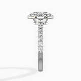 Traditional Halo Pave Engagement Ring