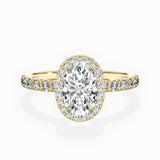 Traditional Halo Pave Engagement Ring