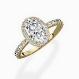 Traditional Halo Pave Engagement Ring