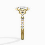 Traditional Halo Pave Engagement Ring