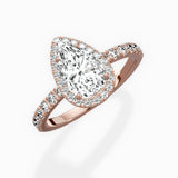 Traditional Halo Pave Engagement Ring