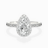 Traditional Halo Pave Engagement Ring