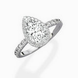 Traditional Halo Pave Engagement Ring