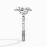 Traditional Halo Pave Engagement Ring