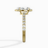 Traditional Halo Pave Engagement Ring